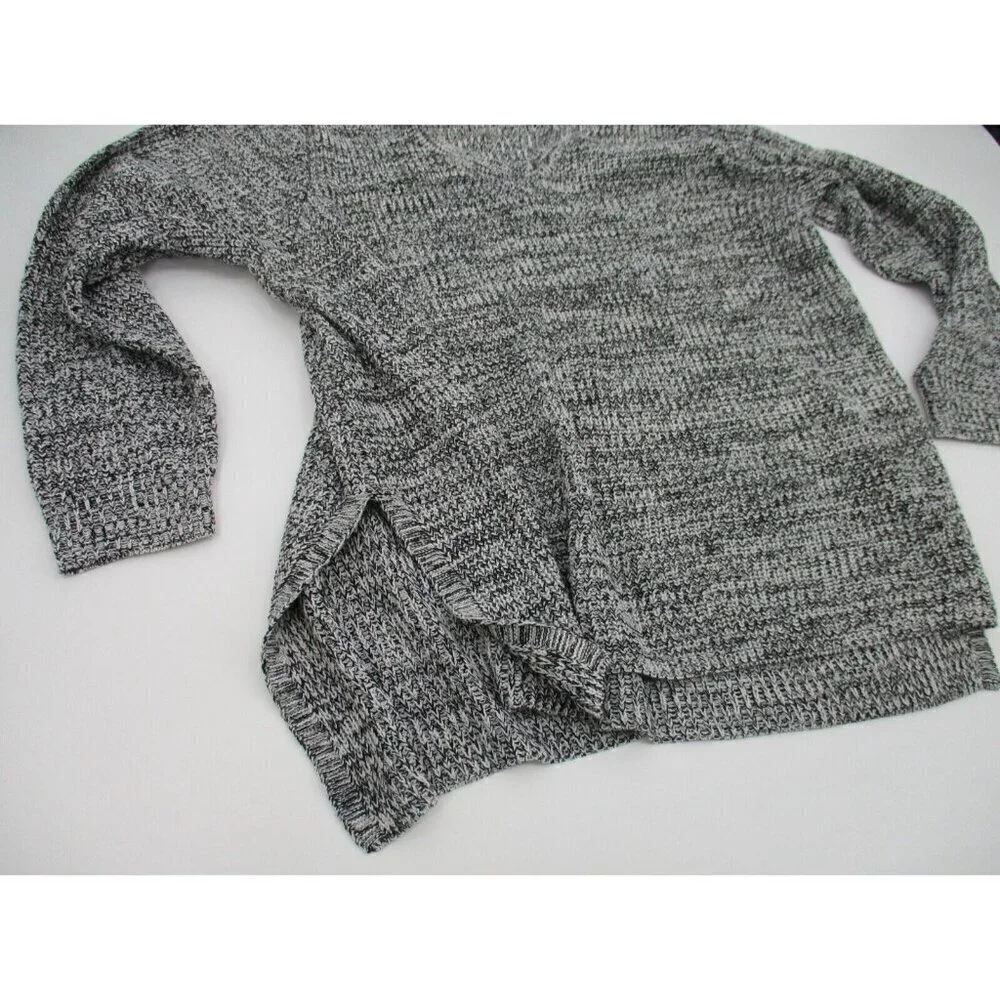 Torrid Womens Sweater 4X Grey Cold Shoulder Long Sleeves Casual Knit Preppy New